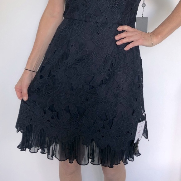 NWT Adrianna Papell Black Lace Sheath Dress - Picture 4 of 6